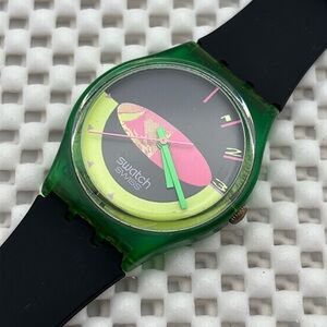Swatch SUOW129 Horseshoe GET LUCKY White Analog Silicone Watch NWT $85 Swatch SUOW129 Horseshoe GET LUCKY White Analog Silicone  main image 4